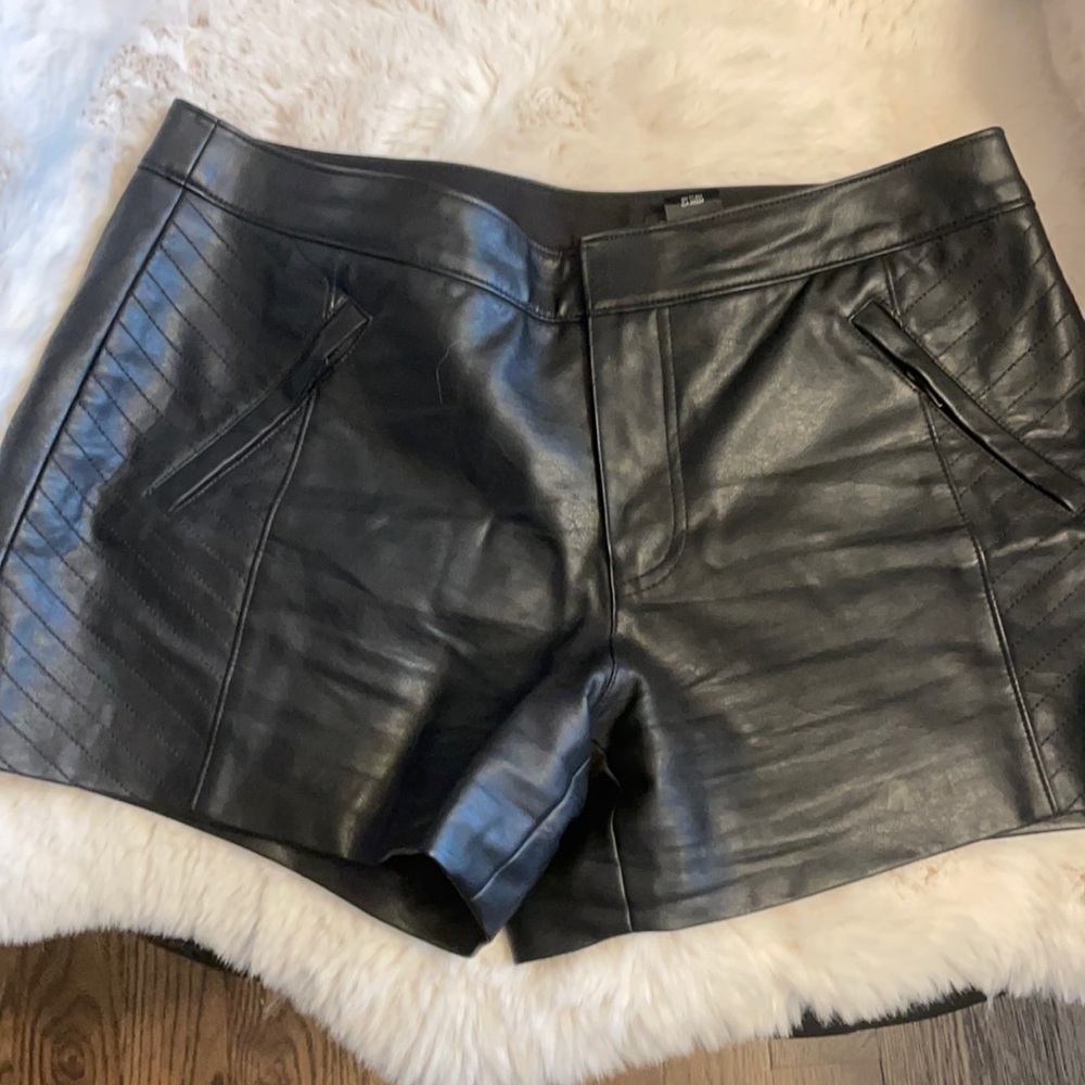 Leather shorts